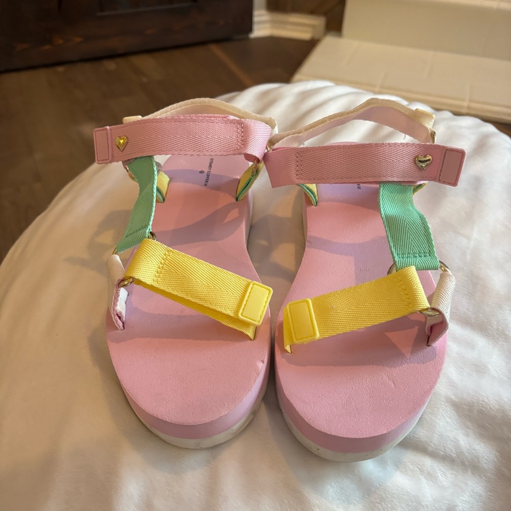 ❗️FINAL❗️Stoney Clover Lane x Target Pink Multicolor Strap Sandals 9